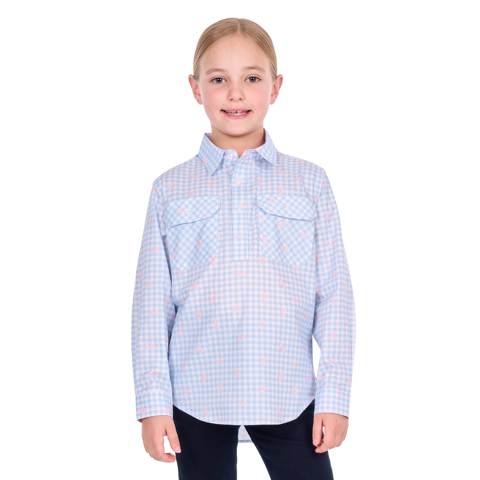 Hard Slog Girl's Lillia 1/2 Placket Work Shirt Hard Slog