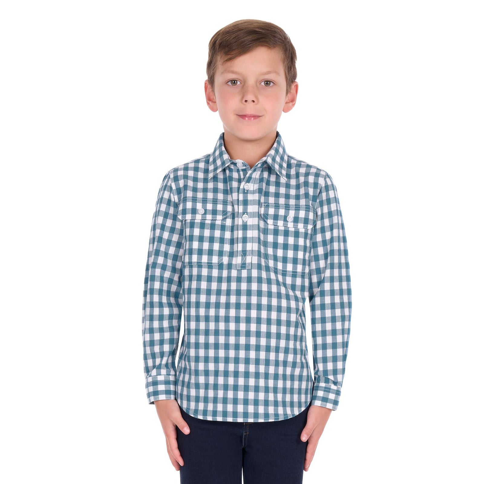 Hard Slog Girl's River 1/2 Placket Work Shirt Hard Slog