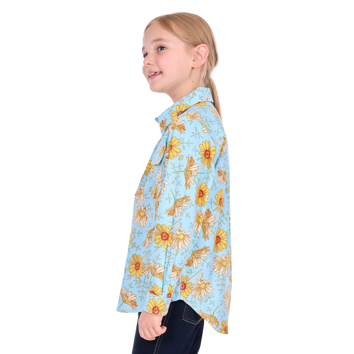 Hard Slog Girl's Sunday 1/2 Placket Long Sleeve Shirt Hard Slog