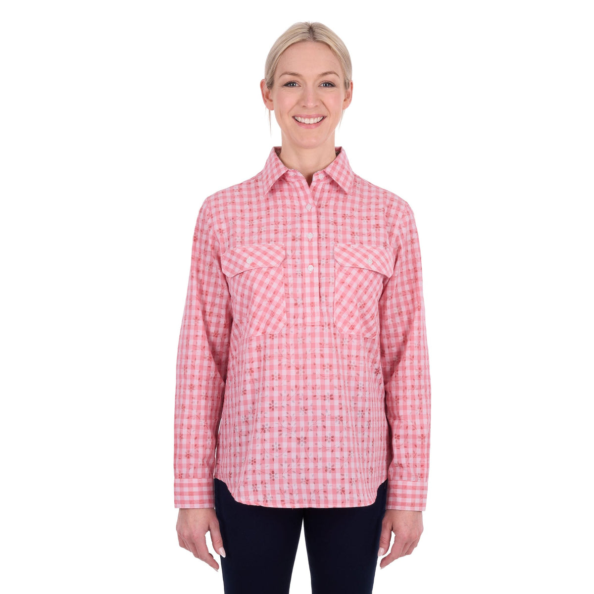 Hard Slog Women's Raquel 1/2 Placket Workshirt Shirt Hard Slog