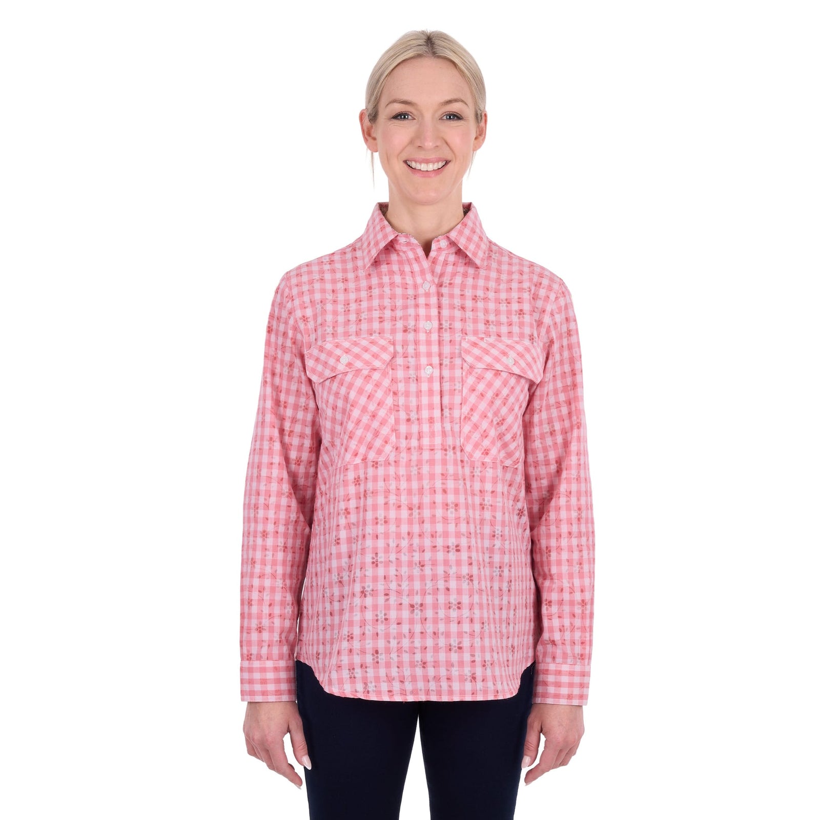 Hard Slog Women's Raquel 1/2 Placket Workshirt Shirt Hard Slog