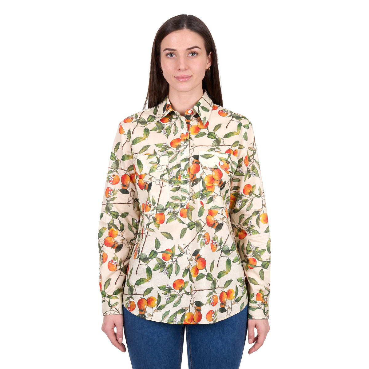 Hard Slog Women's Zia 1/2 Placket Long Sleeve Workshirt Hard Slog