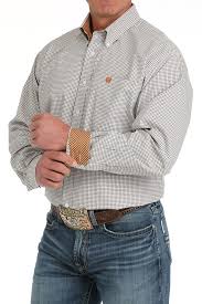 Cinch Men's Plaid Stretch L/S Western Shirt