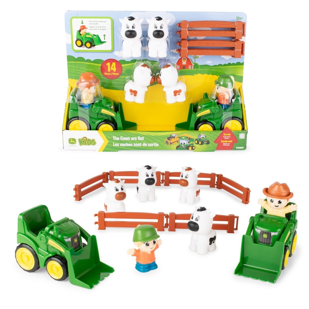 John Deere John Deere The Cows Are Out 14pc Farm Playset (18m+) John Deere