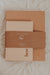 Here And Then Box - Burnt. Brown photo album and journal on a textured surface