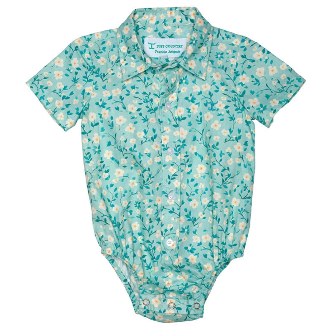 Just Country Infant's Frankie Short Sleeve Full Button Print Jumpsuit Just Country