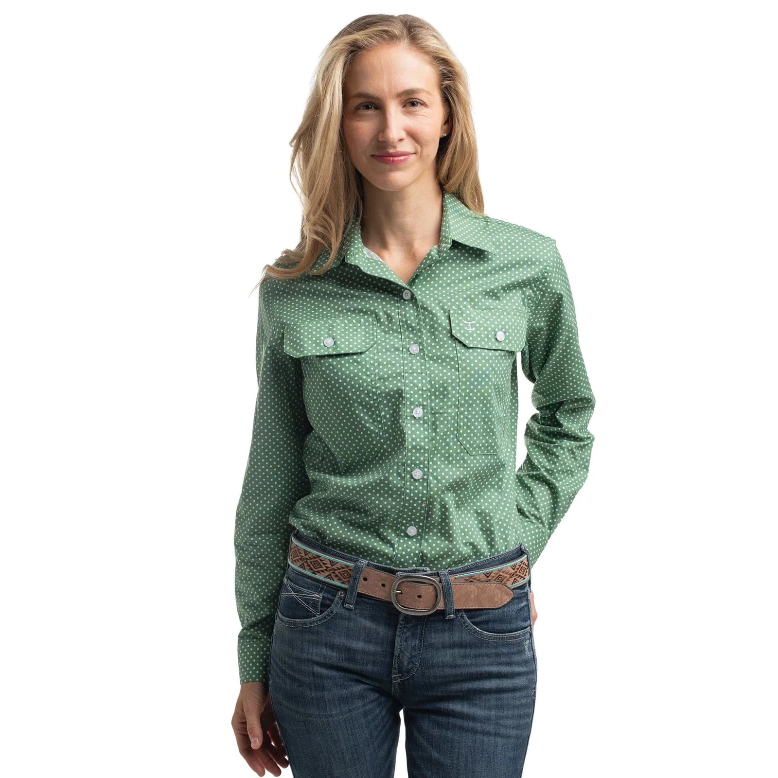 Just Country Women's Abbey Full Button Long Sleeve Workshirt Just Country