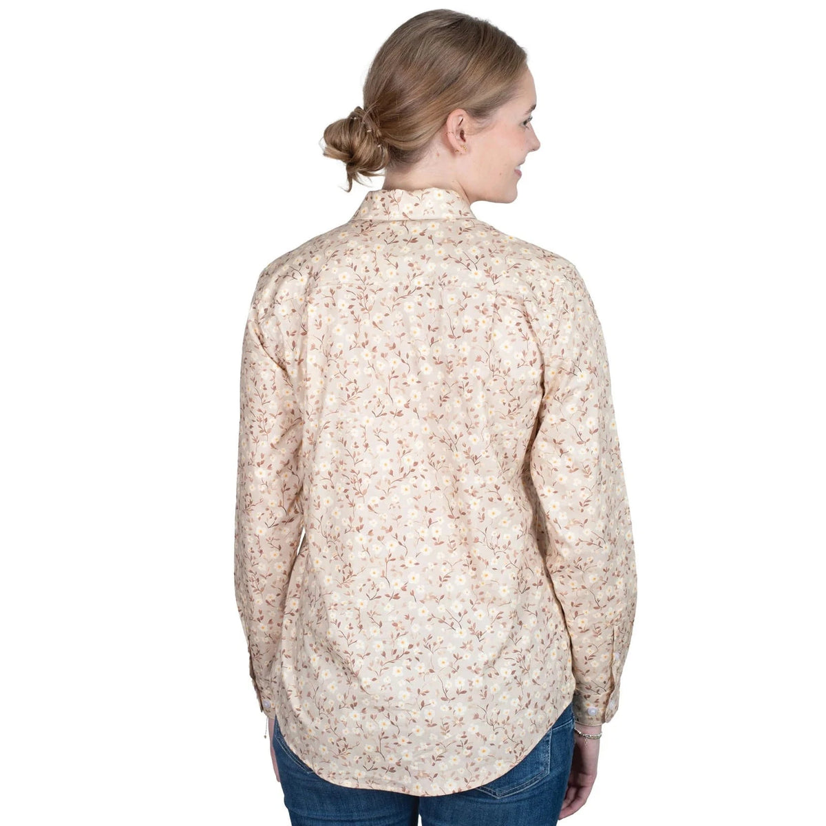 Just Country Women's Georgie Half Button Print Long Sleeve Workshirt Just Country