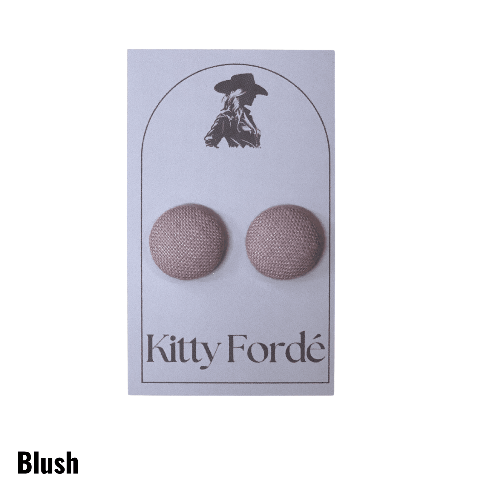 Kitty Fordè Button Earrings Kitty Fordè KFBLUSH