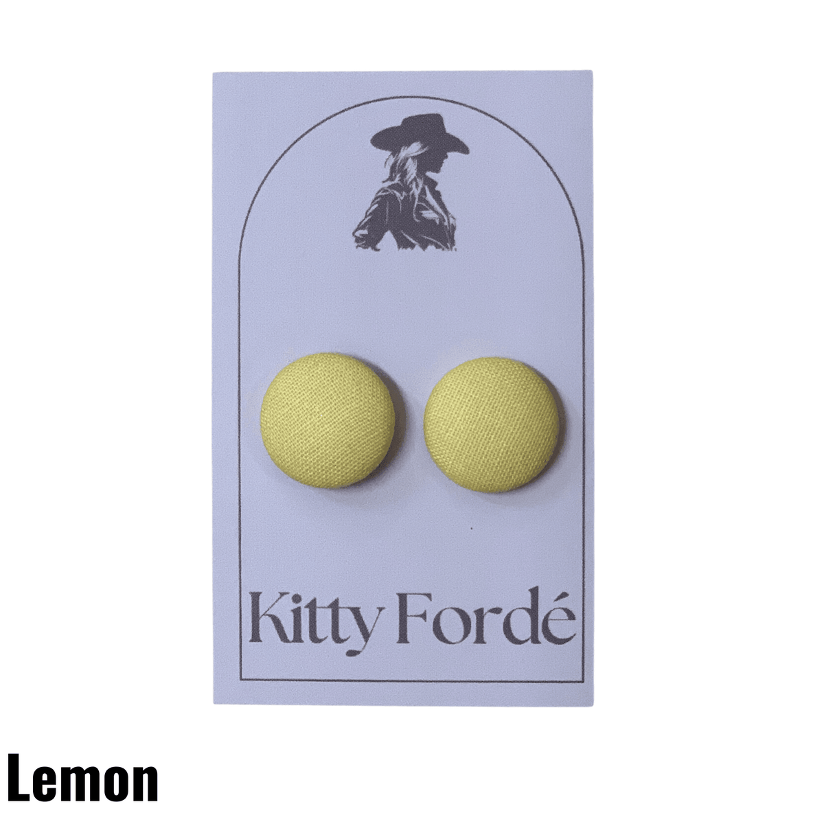 Kitty Fordè Button Earrings Kitty Fordè KFLEMON