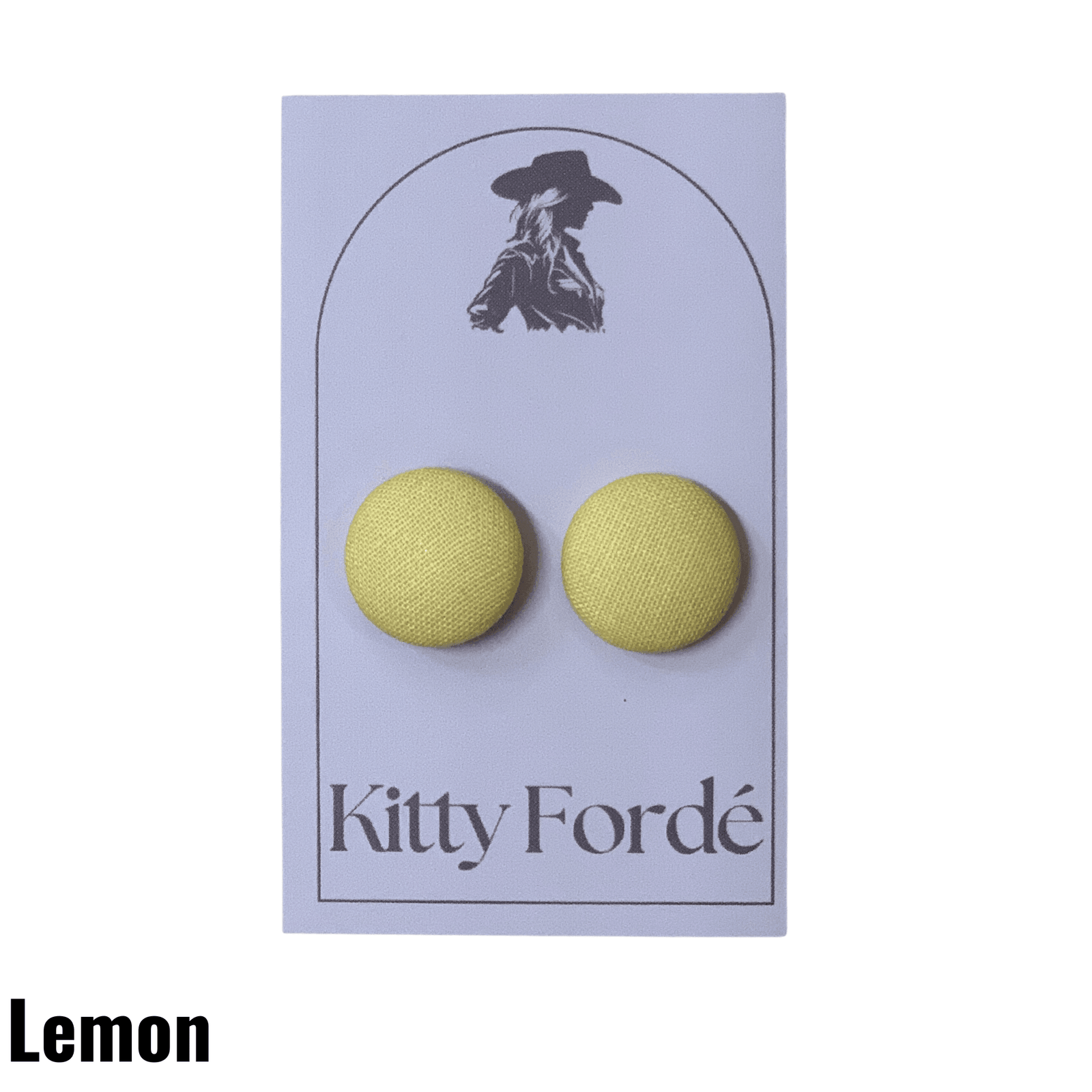 Kitty Fordè Button Earrings Kitty Fordè KFLEMON
