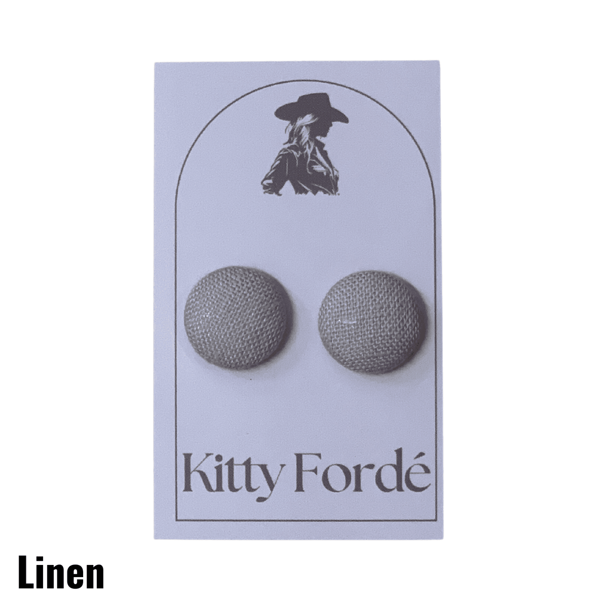 Kitty Fordè Button Earrings Kitty Fordè KFLINEN