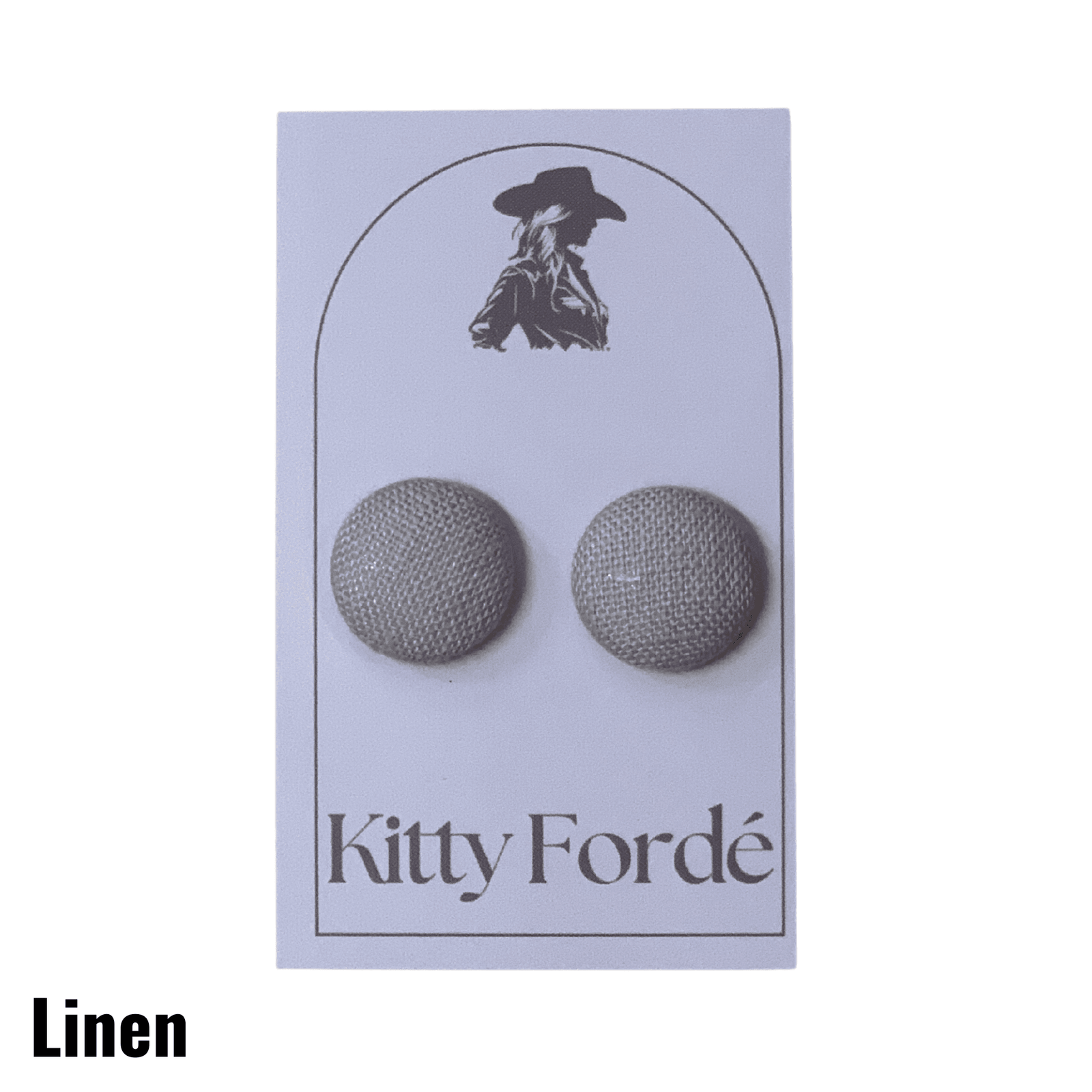 Kitty Fordè Button Earrings Kitty Fordè KFLINEN