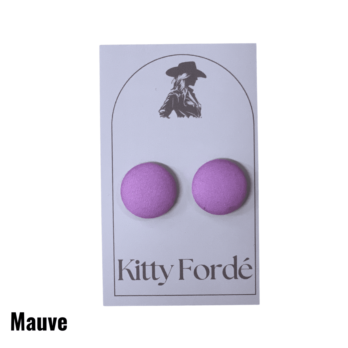 Kitty Fordè Button Earrings Kitty Fordè KFMAUVE