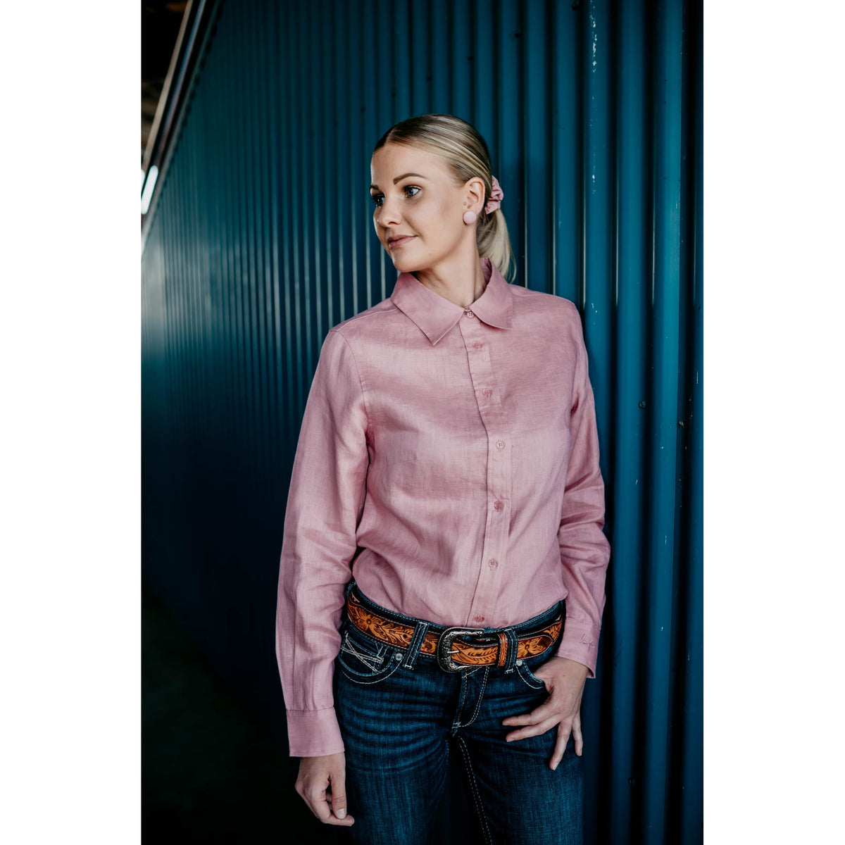 Kitty Fordè Melissa Plain Linen Long Sleeve Shirt Kitty Fordè