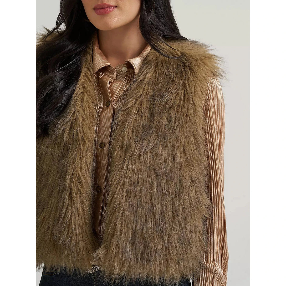 Lainey Wilson x Wrangler Faux Fur Vest Wrangler