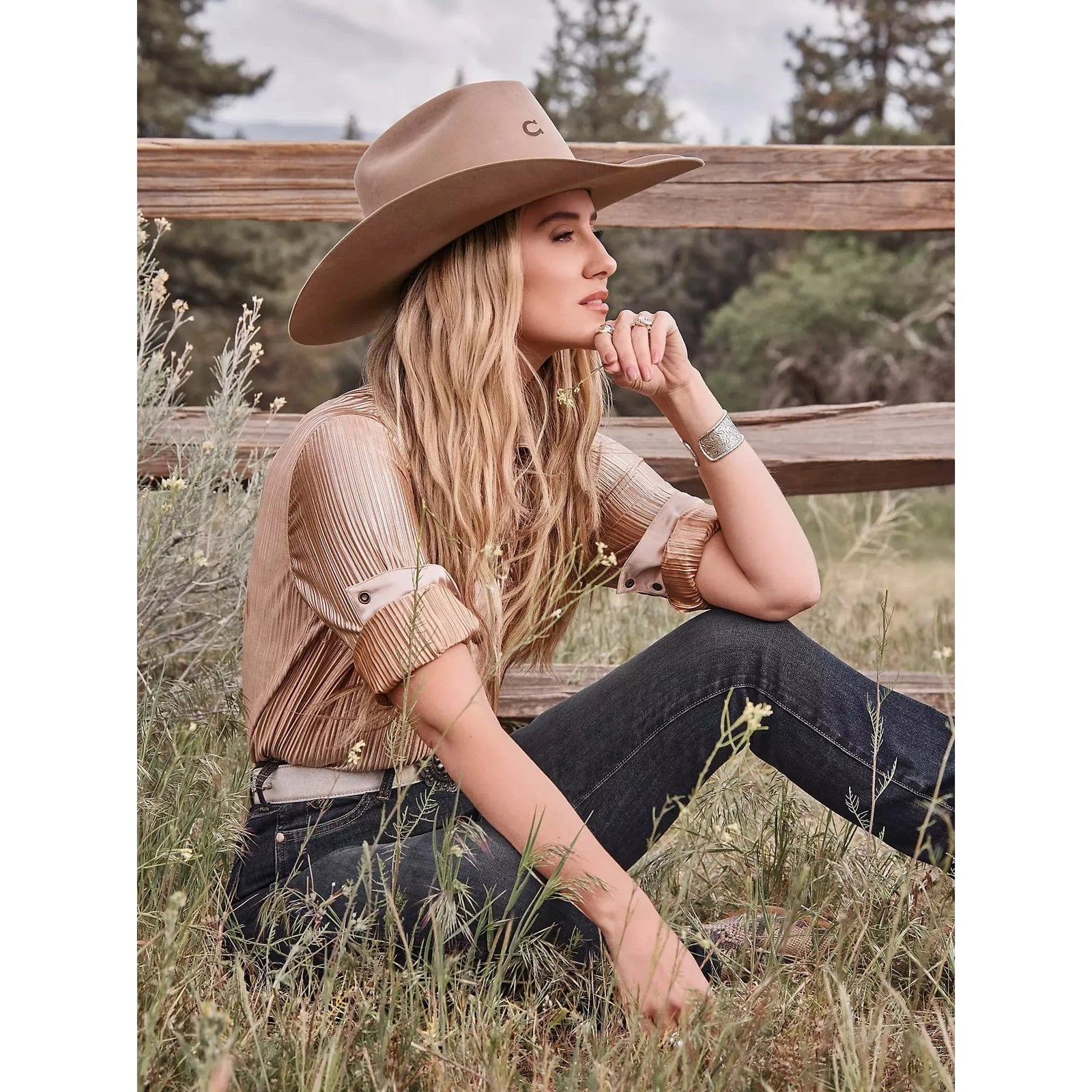 Lainey Wilson x Wrangler Rose Gold Lainey Snap Shirt Wrangler
