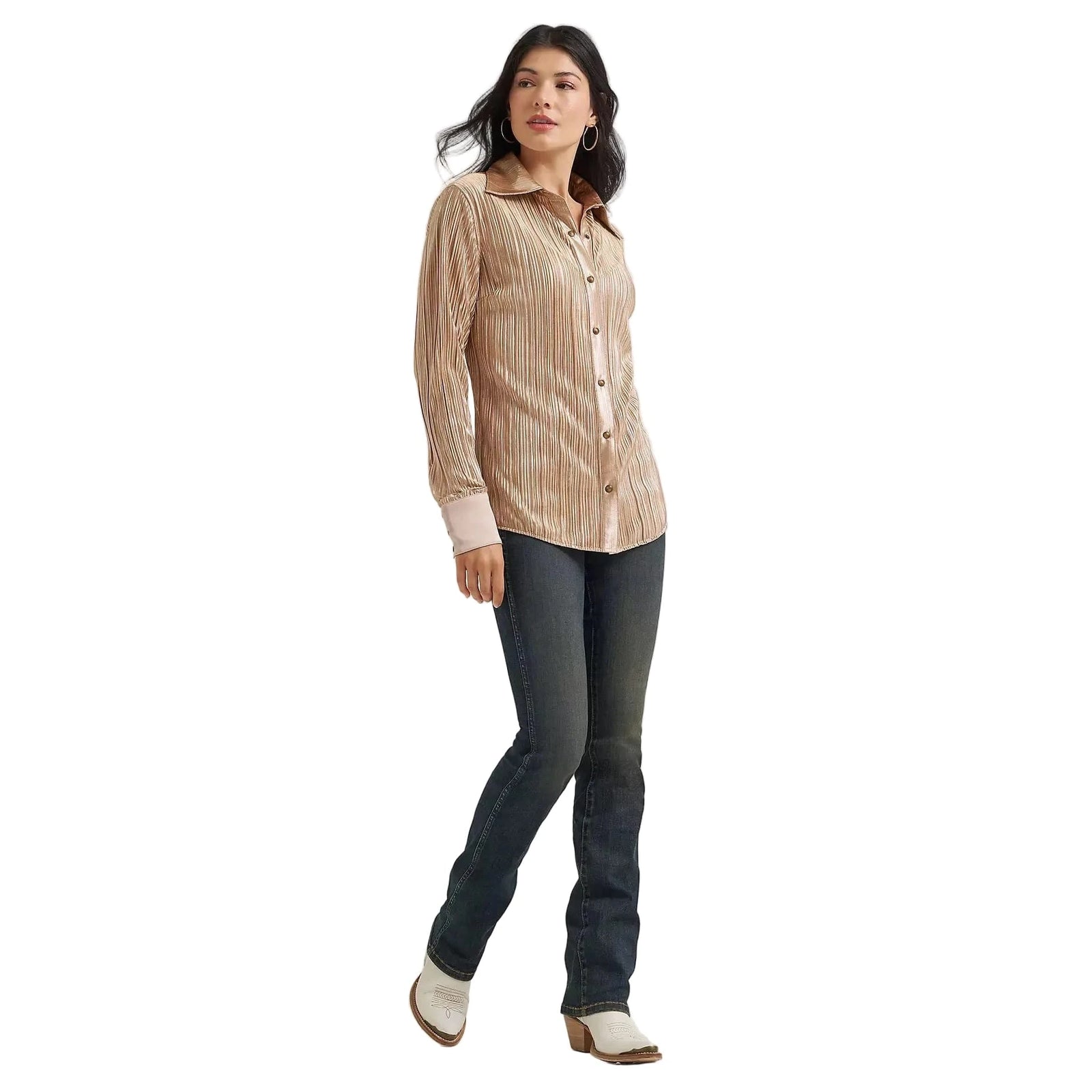 Lainey Wilson x Wrangler Rose Gold Lainey Snap Shirt Wrangler