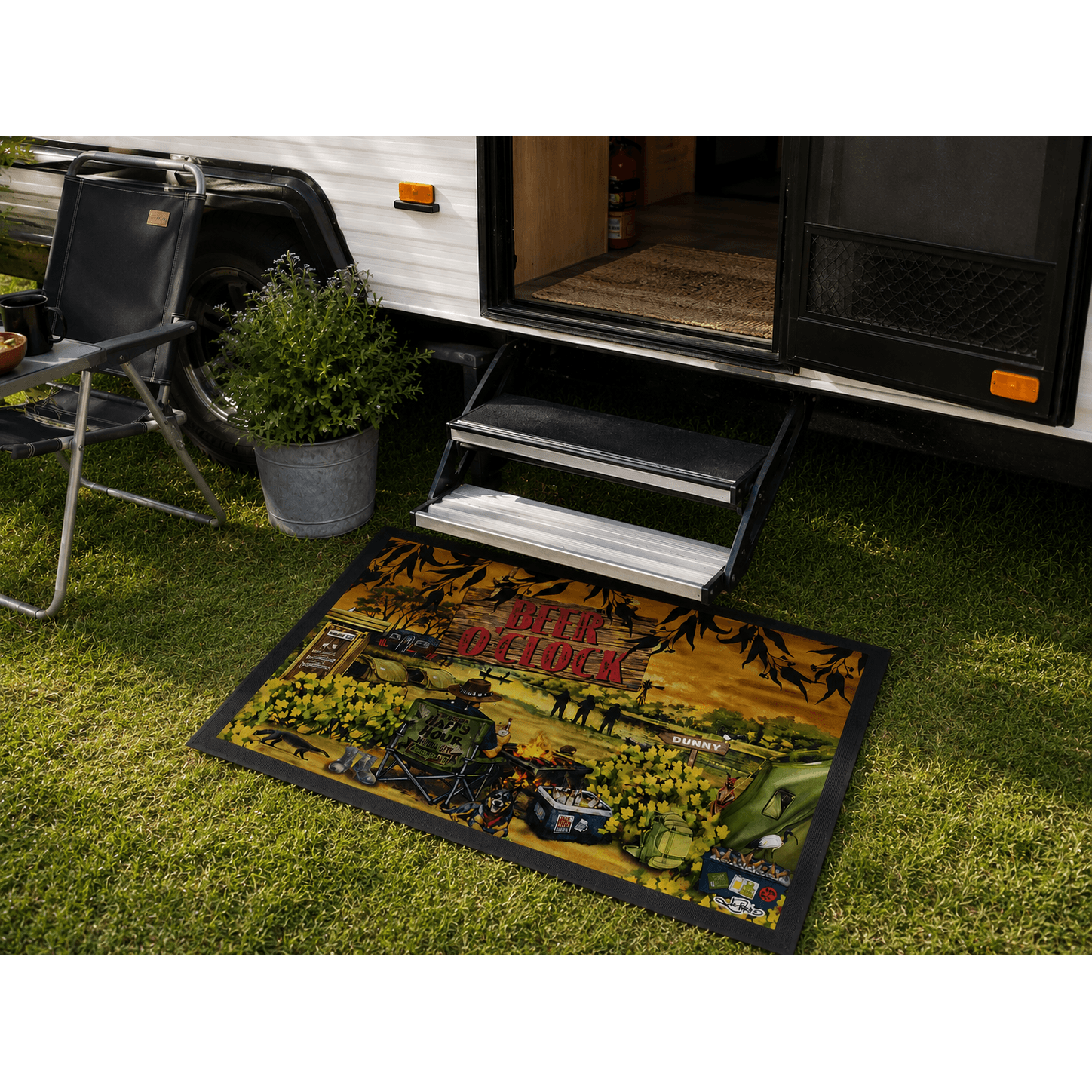 Lisa Pollock Beer O'Clock Camp Mat Lisa Pollock