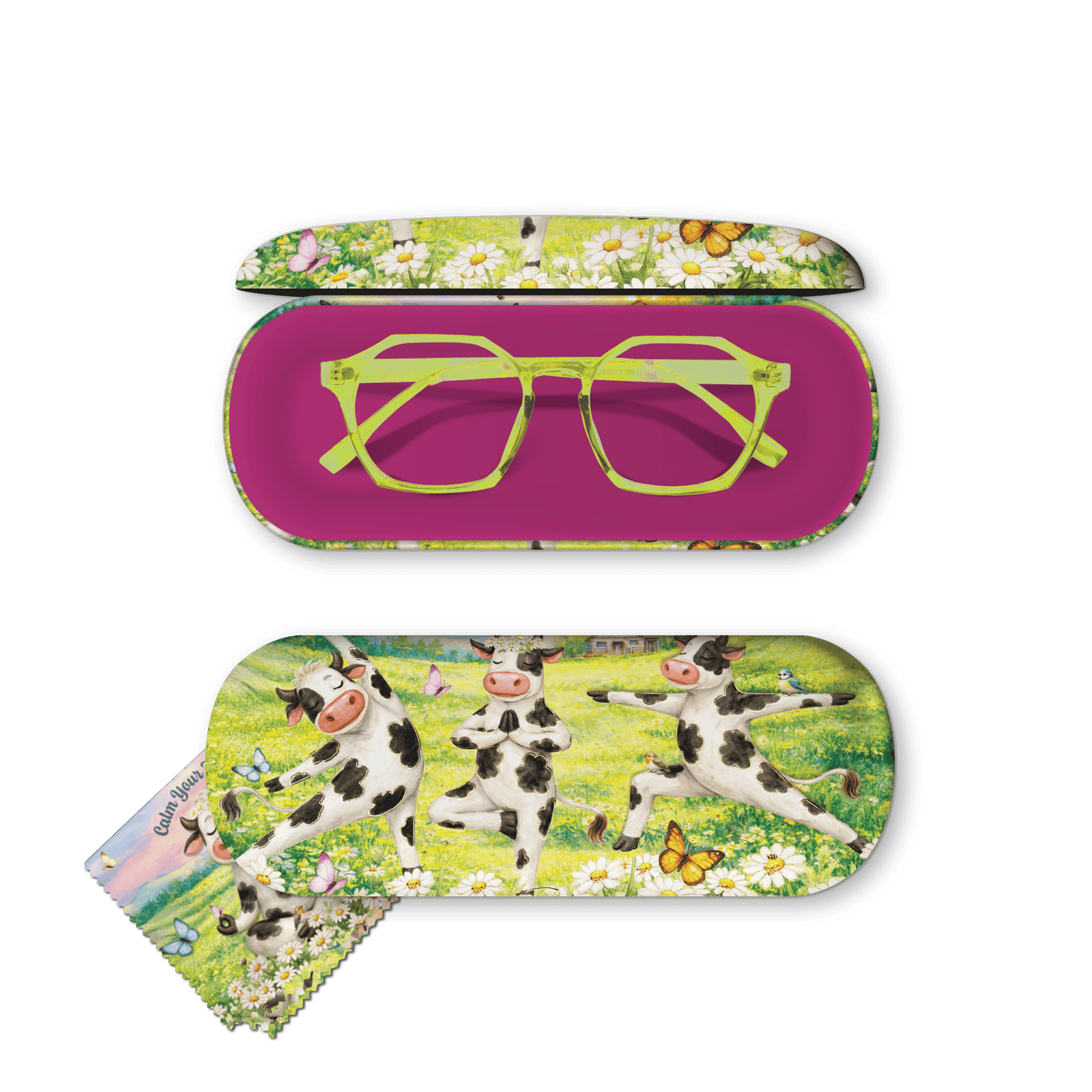 Lisa Pollock Calm Your Farm Glasses Case Lisa Pollock