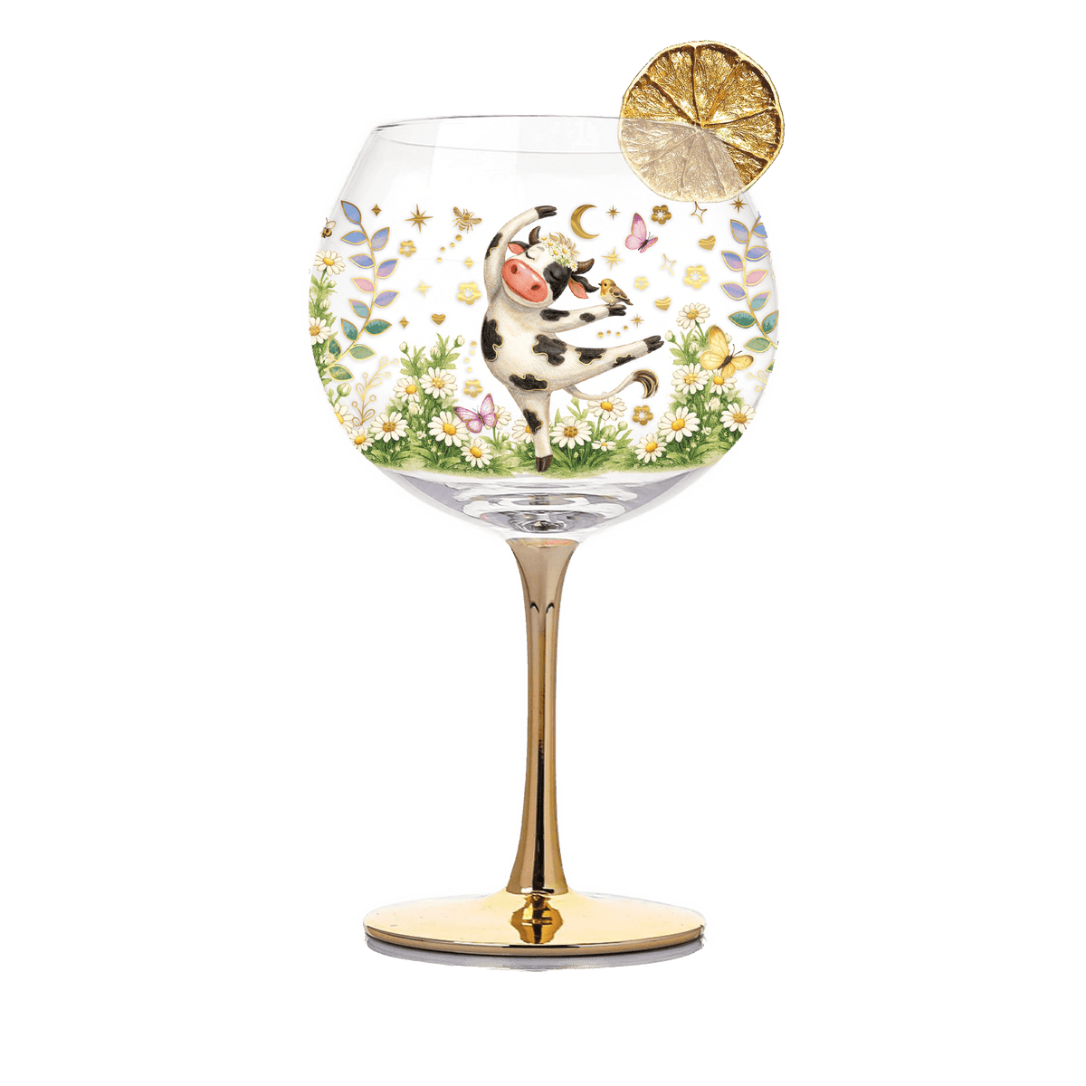 Lisa Pollock - Calm Your Farm Golden Glamour Cocktail Glass Lisa Pollock