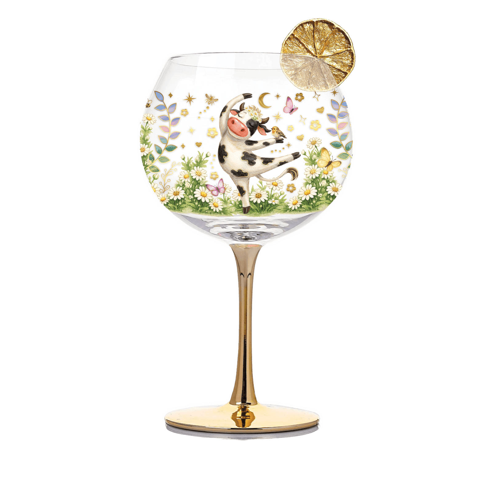 Lisa Pollock - Calm Your Farm Golden Glamour Cocktail Glass Lisa Pollock