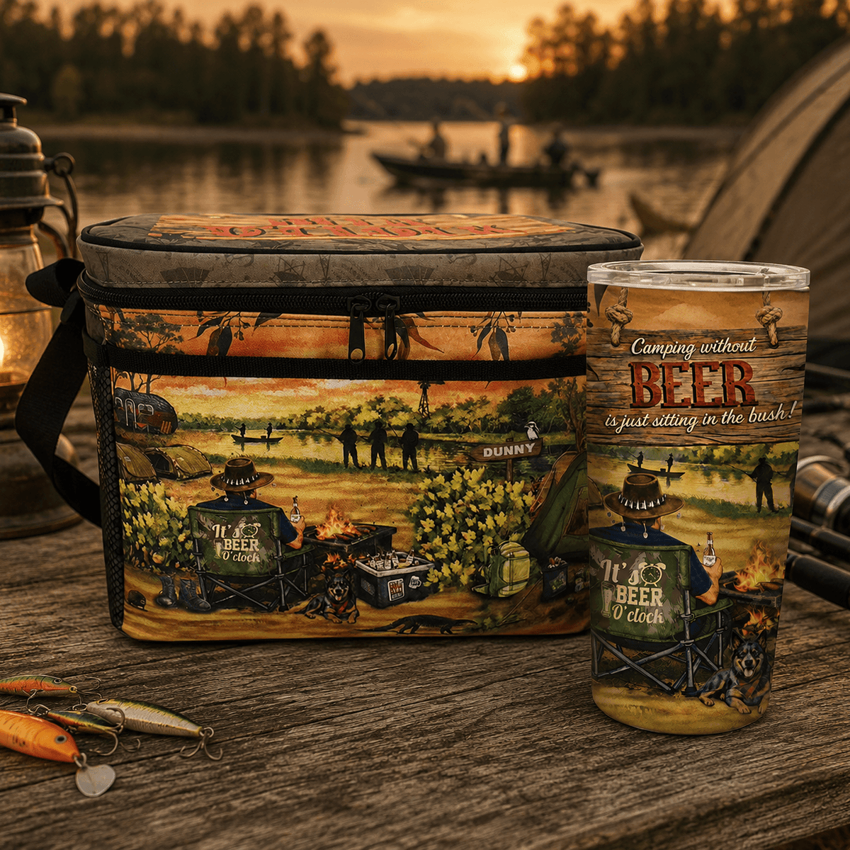 Lisa Pollock Insulated Cooler Bag -Beer O'Clock Camping Lisa Pollock