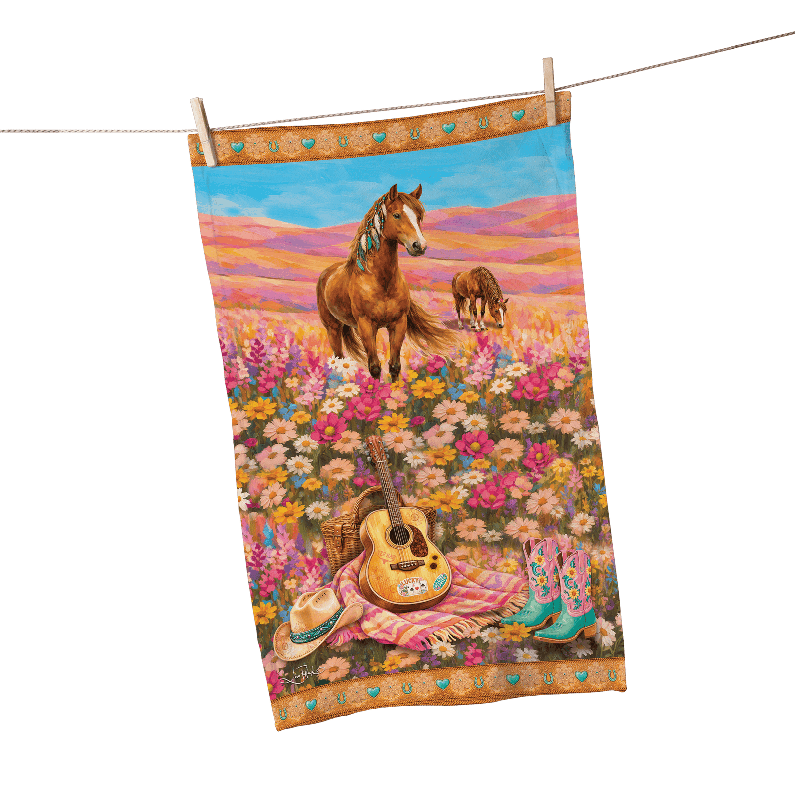 Lisa Pollock Lucky Country Tea Towel Lisa Pollock