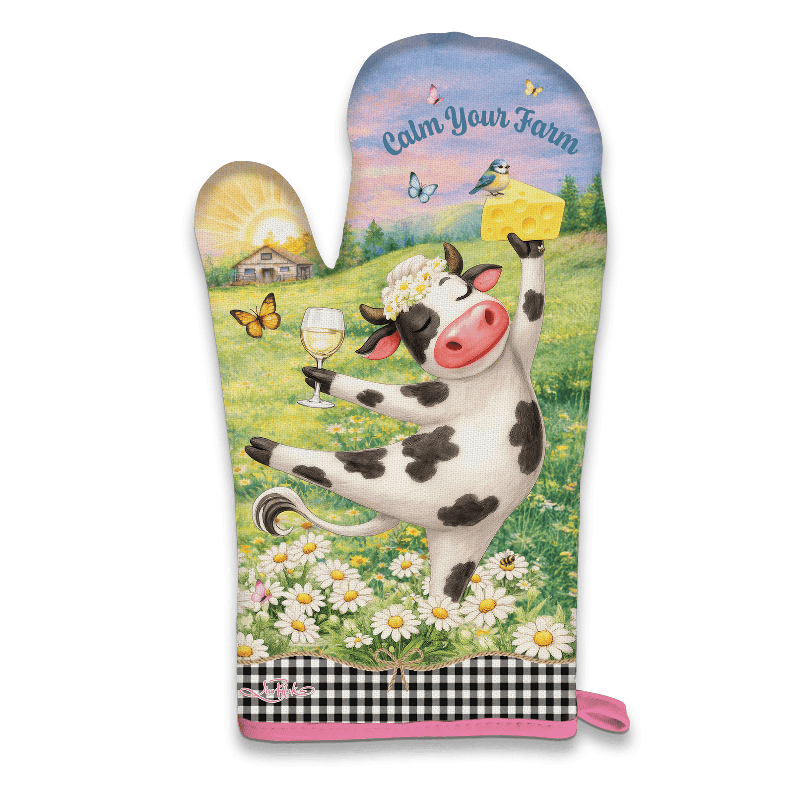 Lisa Pollock Oven Mitt & Pot Holder Set - Calm Your Farm Lisa Pollock