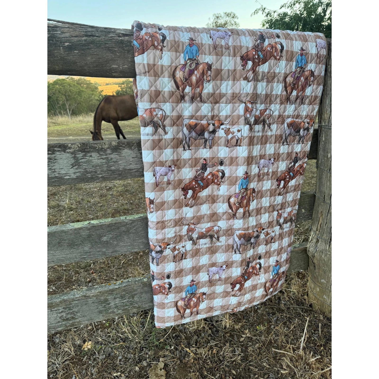 Little Windmill Cowboy Up Coverlet/Duvet Insert - 2 in 1 Little Windmill Co