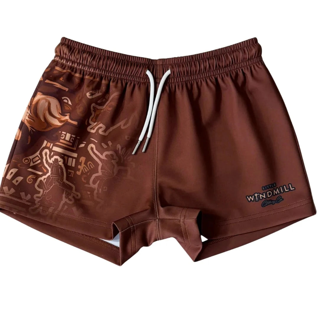 Little Windmill Dust Scene Bull Footy Shorts Little Windmill Co