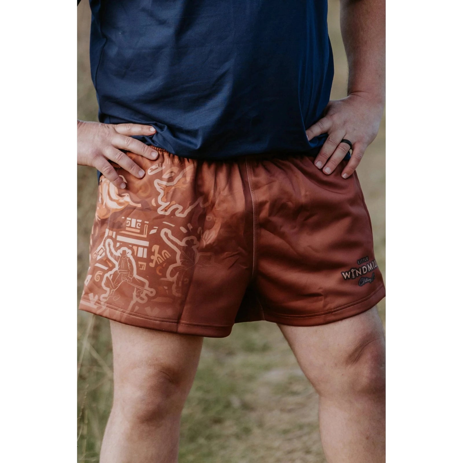 Little Windmill Dust Scene Bull Footy Shorts Little Windmill Co