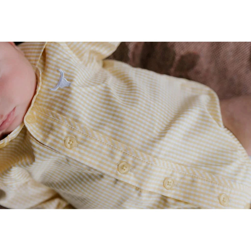 Little Windmill "Sunshine" Lemon Long Sleeve Romper Little Windmill Co