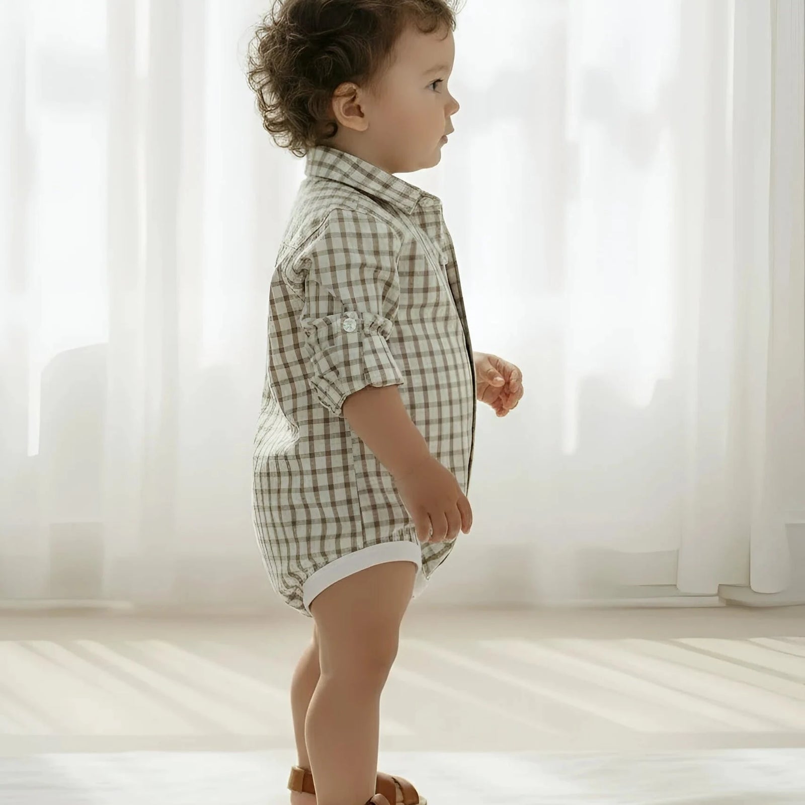 Love Henry Baby Boy's Oxford Dress Shirt Romper Love Henry