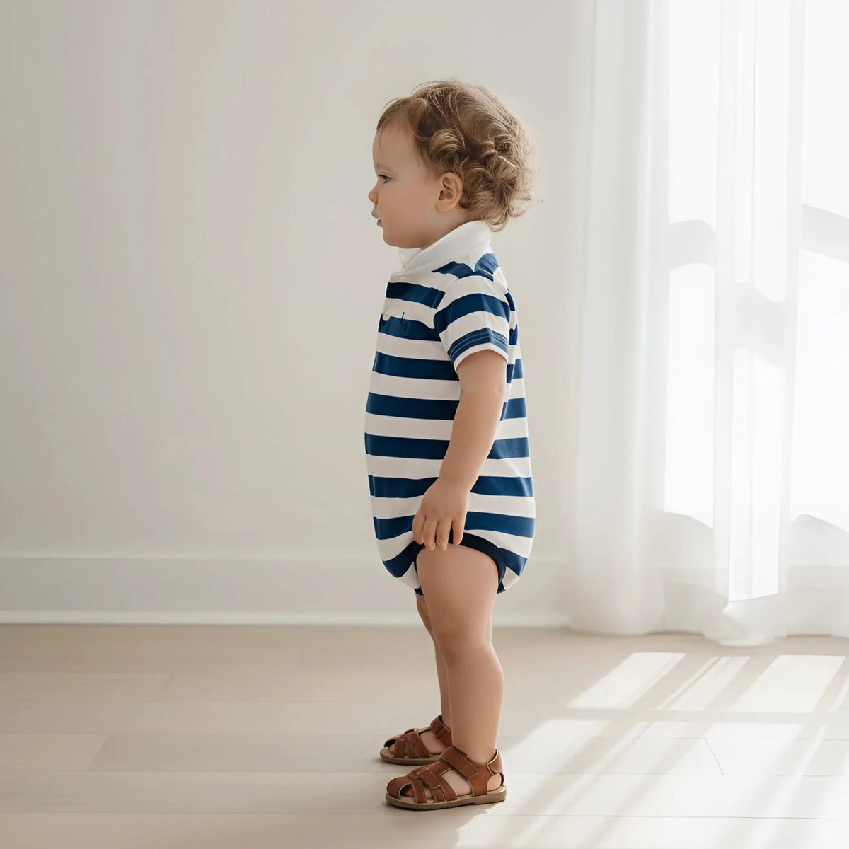 Love Henry Baby Boy's Rugby Polo Romper Love Henry