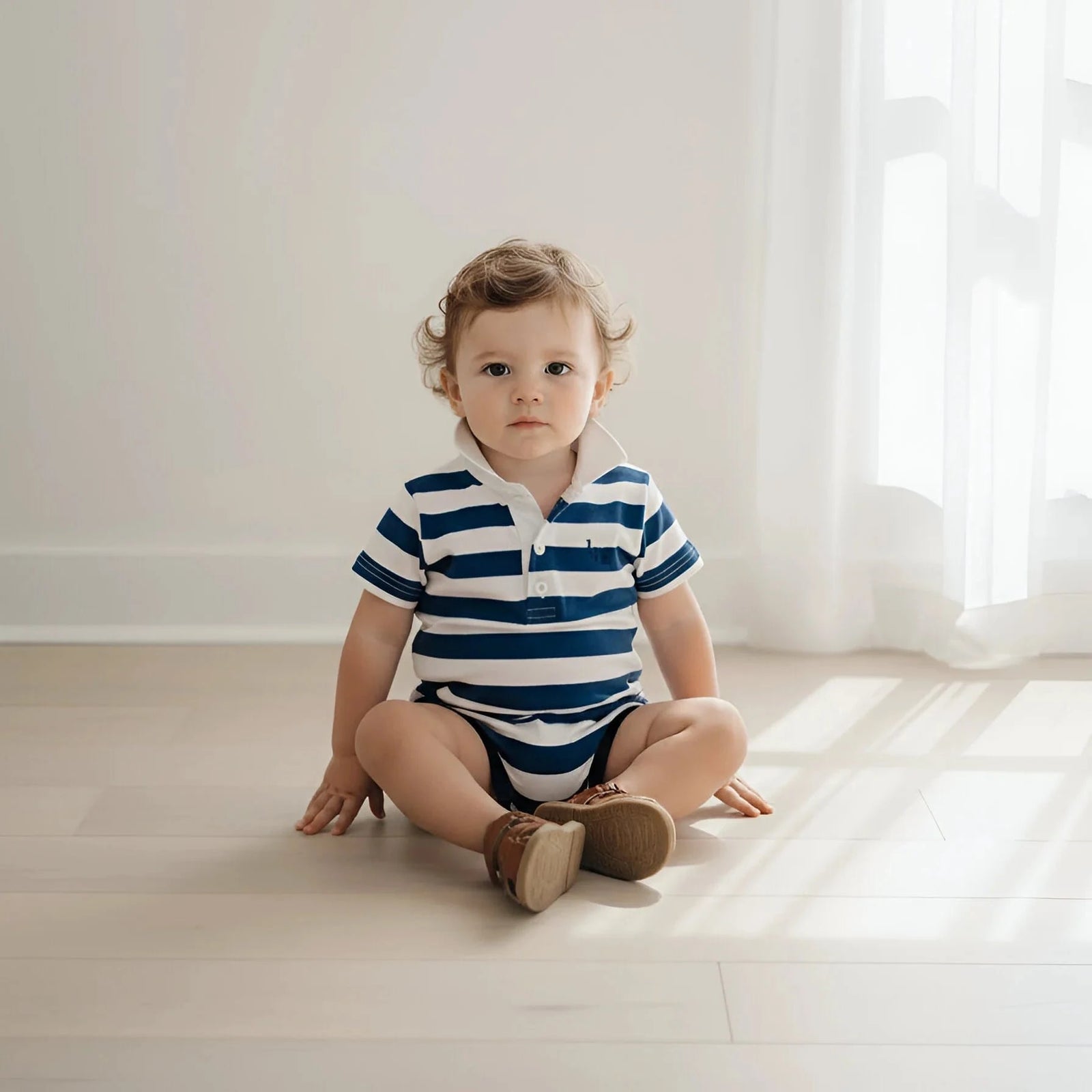 Love Henry Baby Boy's Rugby Polo Romper Love Henry