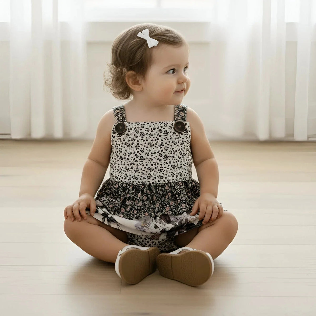 Love Henry Girl's Frilly Playsuit Love Henry