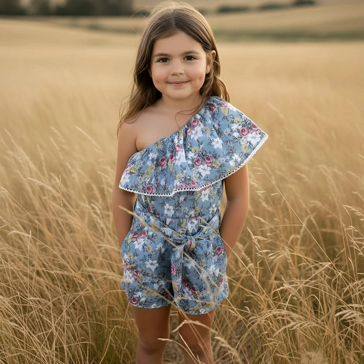 Love Henry Girl's Rosie One-Shoulder Playsuit Rockhampton Mavericks Western Wear