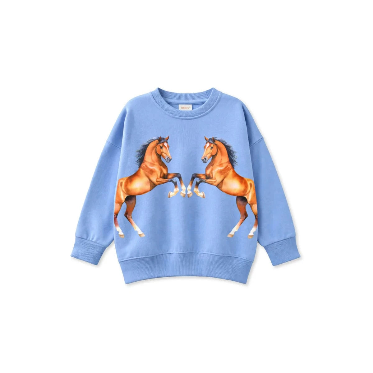 Milky Girl's Dancing Ponies Sweater Milky