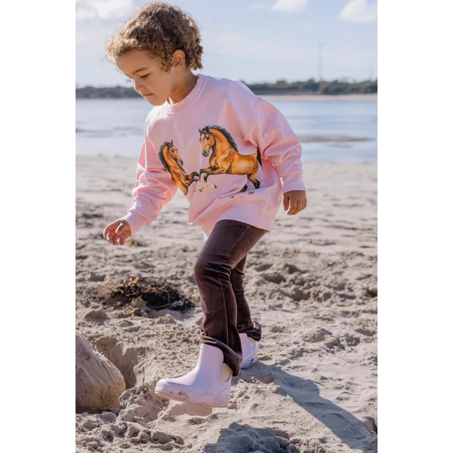 Milky Girl's Dancing Ponies Sweater Milky