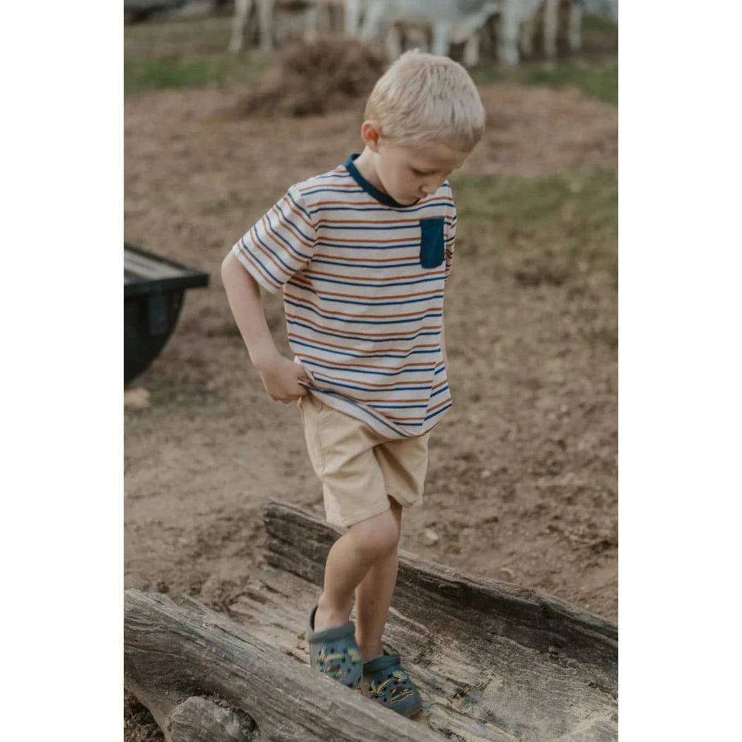 Milky Mini Stripe Pocket Tee Milky