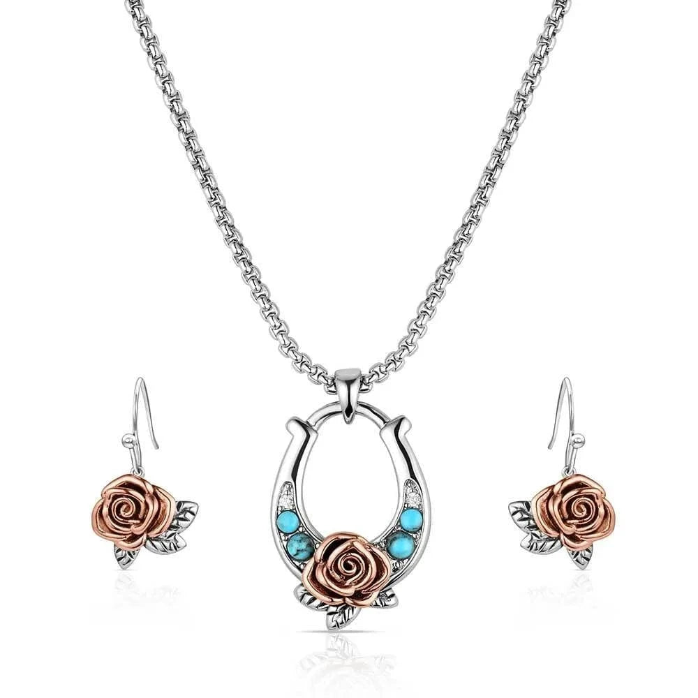 Montana Silversmiths Ride for the Roses Jewellery Set Montana Silversmiths