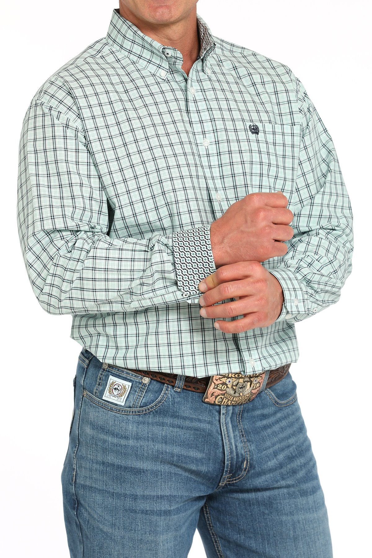 Cinch Men's Plaid Print L/S Western Shirt