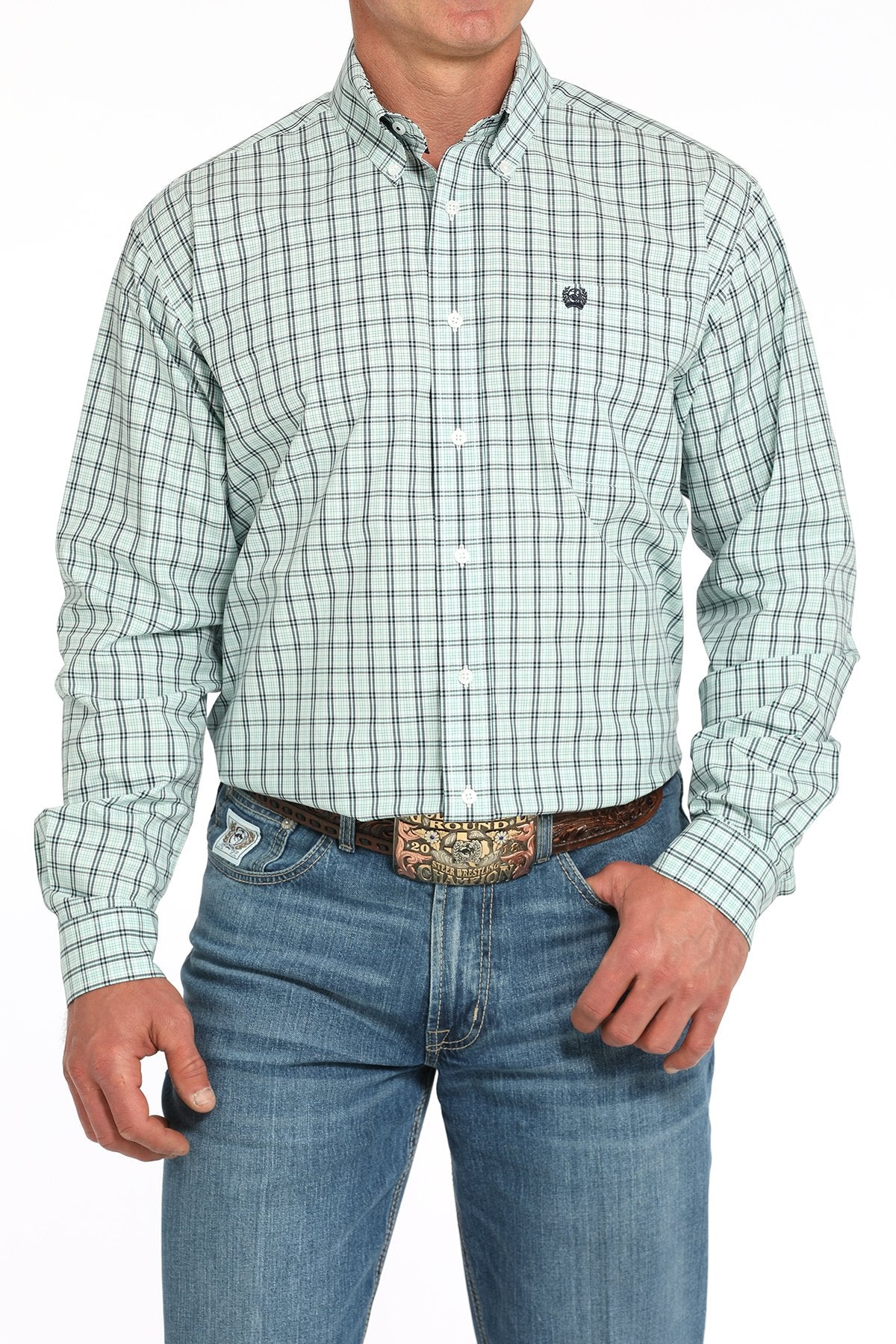 Cinch Men's Plaid Print L/S Western Shirt