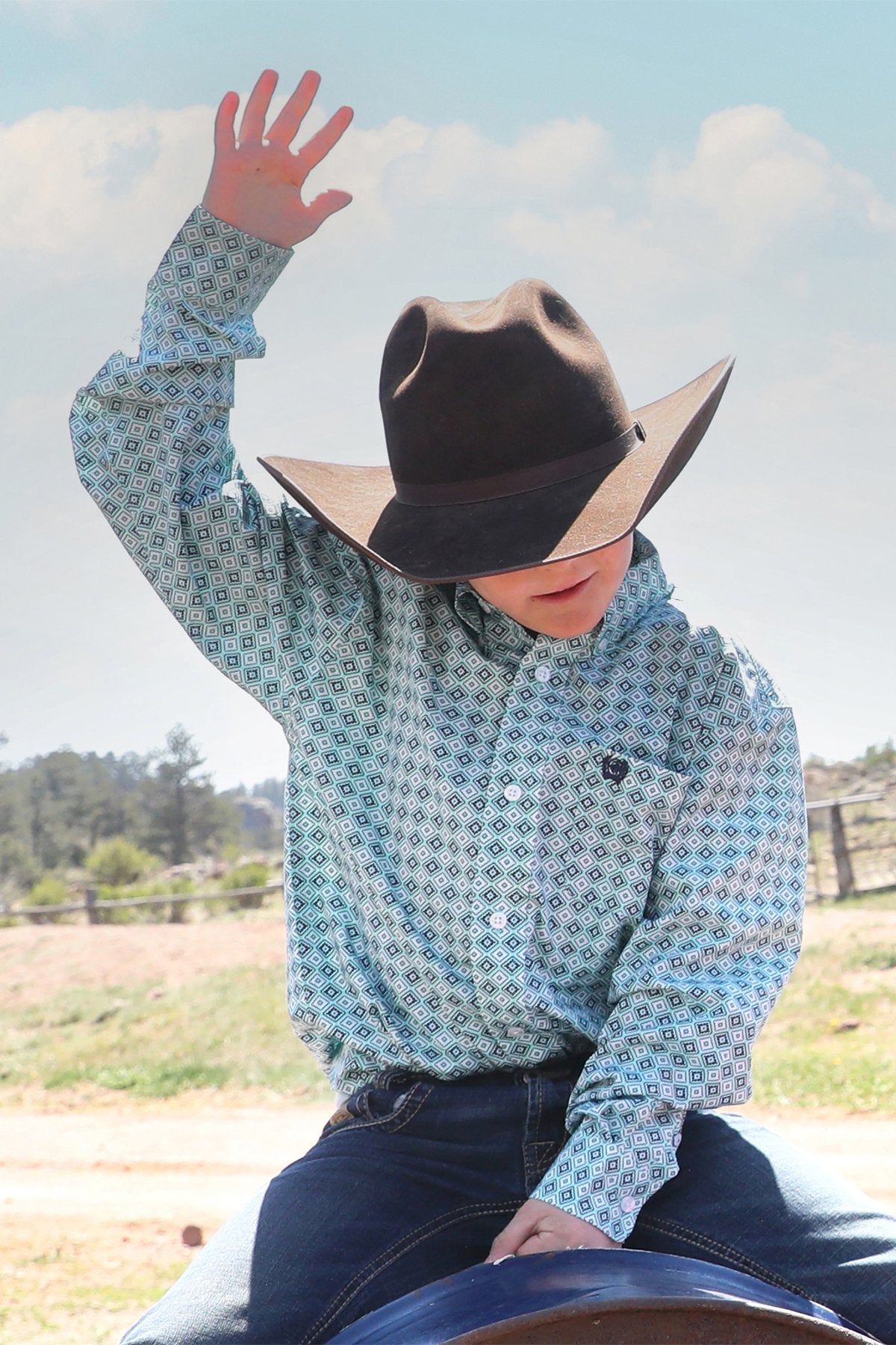 Cinch Boy's Geometric Print L/S Western Shirt