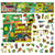 Puzzle + Stickers The Farm. Farm-themed puzzle with pieces and farm animal figures on a white background