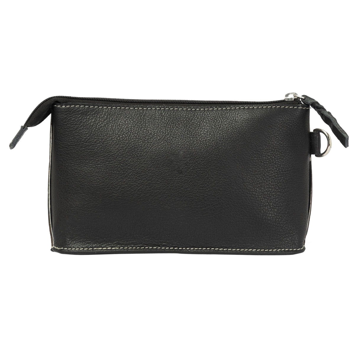Noto Black Cowhide Clutch with Tooled Cutwork The Design Edge
