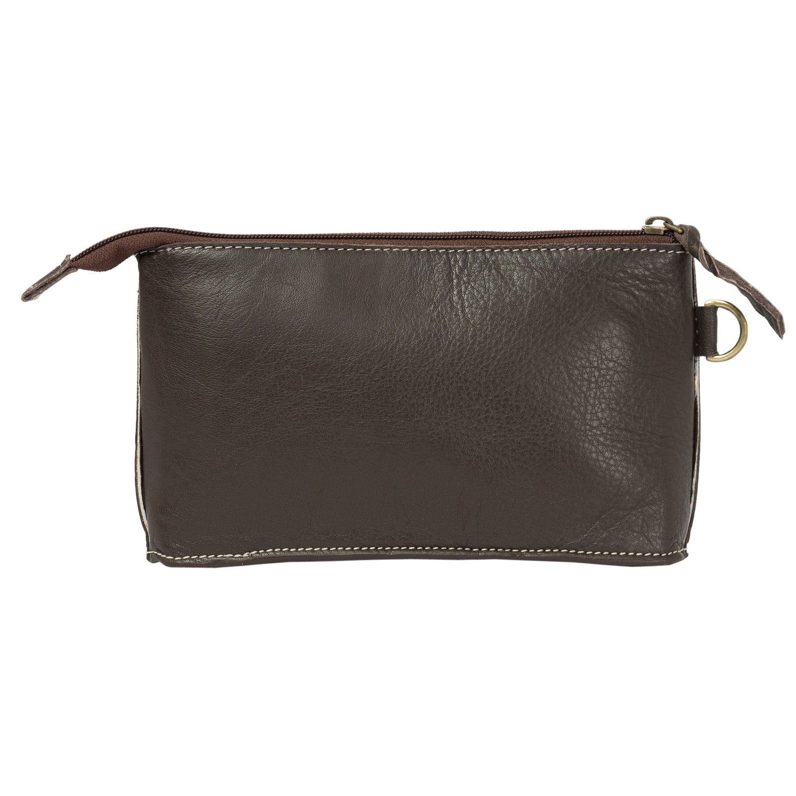 Noto Brown Cowhide Clutch with Tooled Cutwork The Design Edge