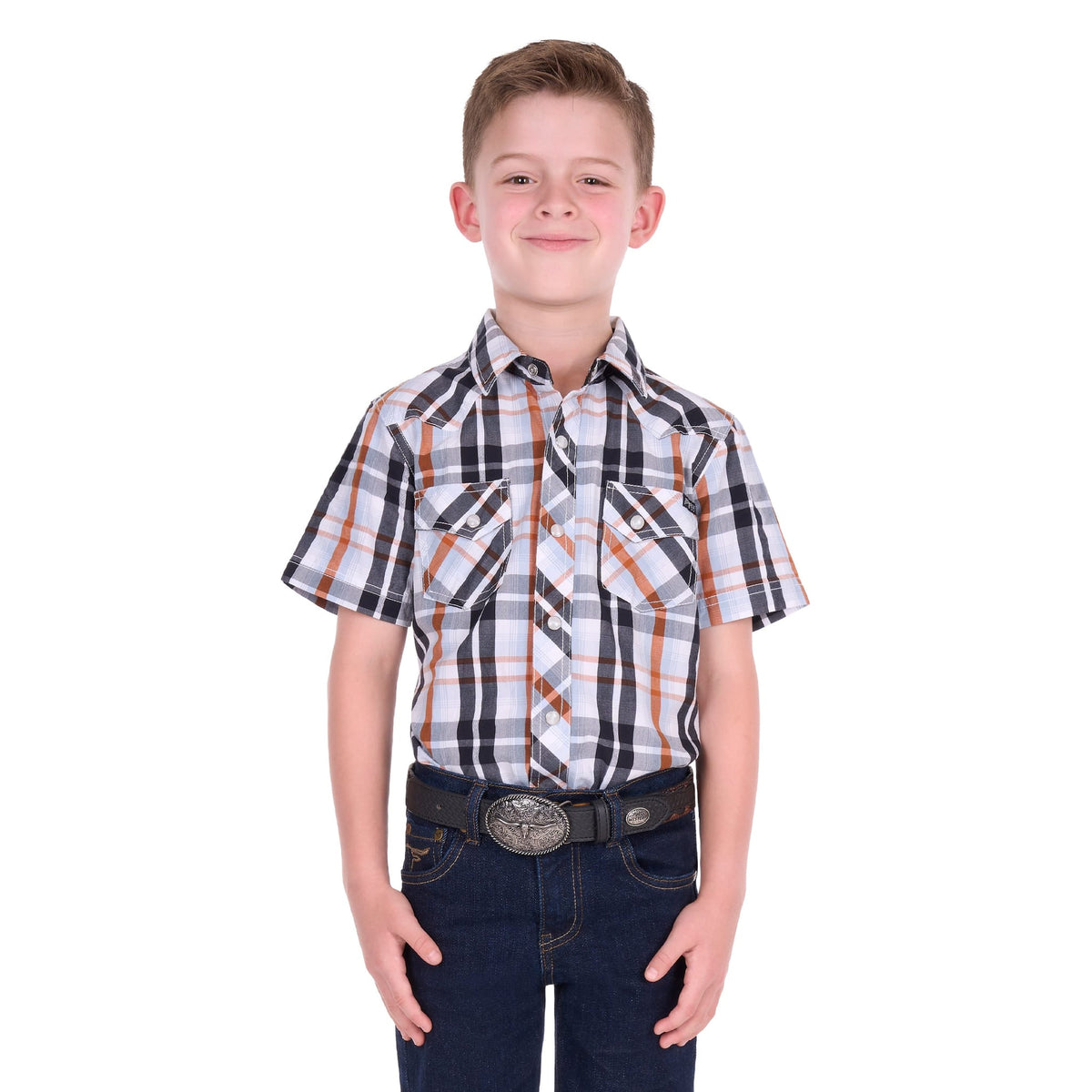 Pure Western Boy's Terry Short Sleeve Shirt Pure Western