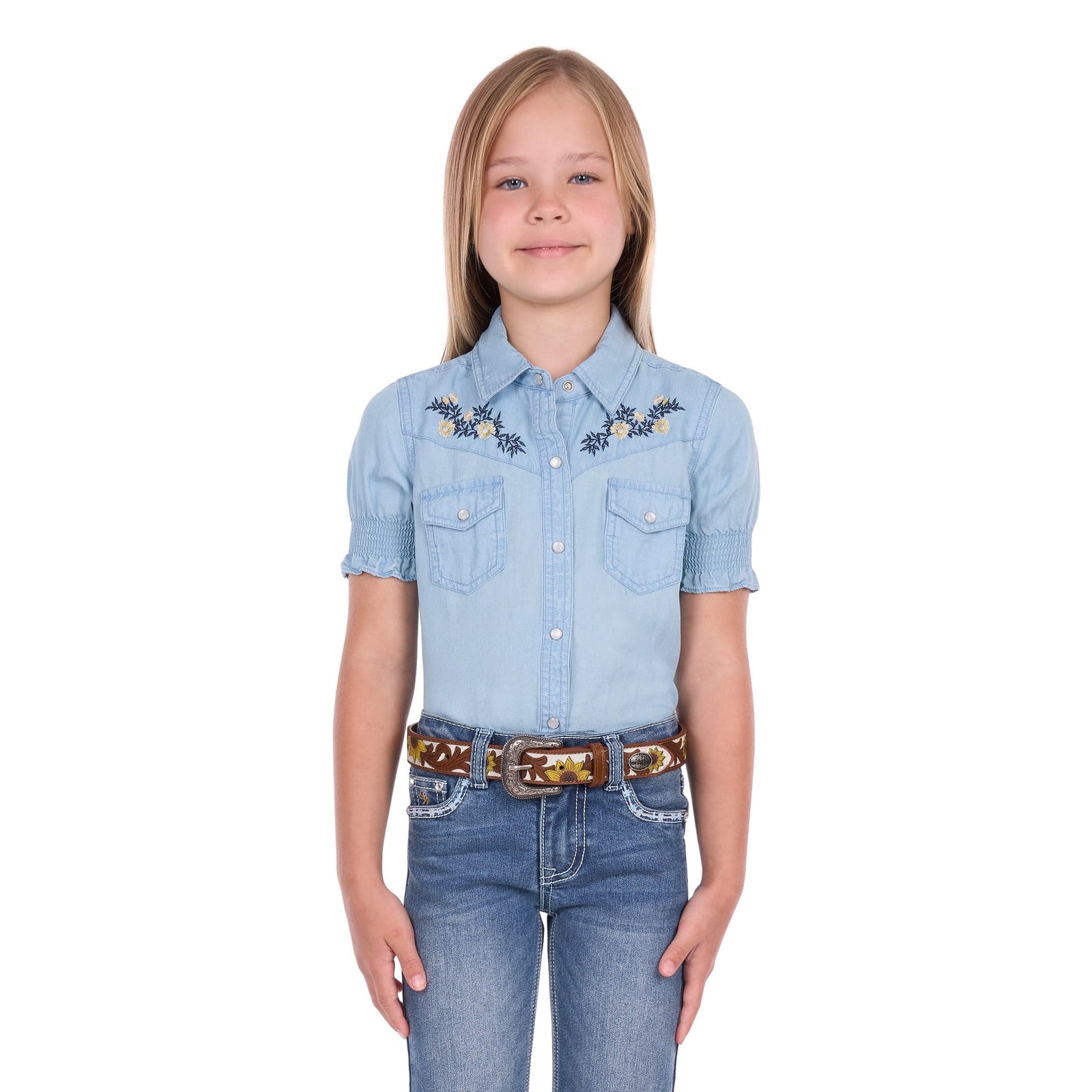 Pure Western Girl's Martha Short Sleeve Western Shirt Pure Western